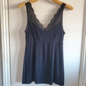 Express Lace Trim Babydoll Cami Tank Top Y2K 2010 Whimsigoth Fairy Grunge Size S